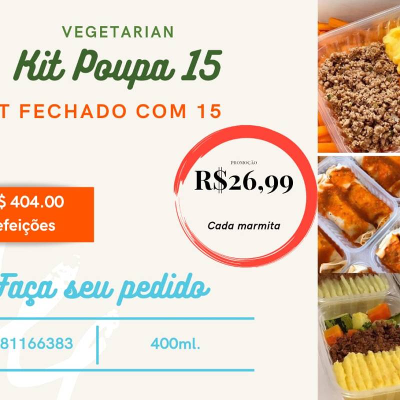 CONGELADOS VEGANOS KIT COM.&nbsp;15