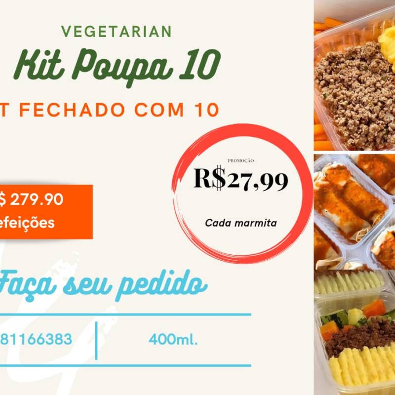 CONGELADOS VEGANOS KIT COM.&nbsp;10